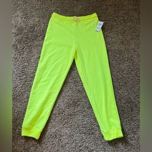 Girls size large neon sweatpants